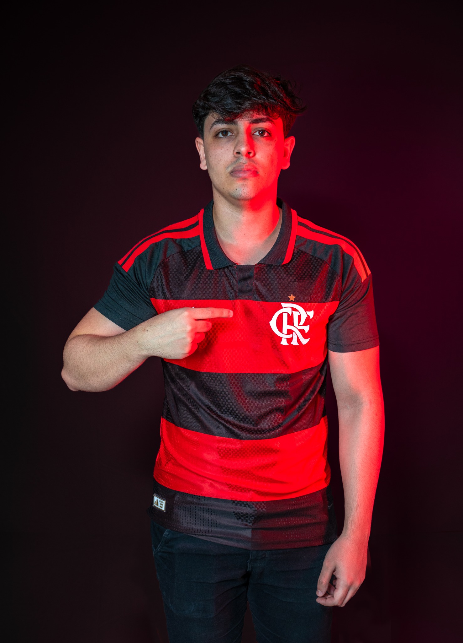 Cliente com camisa do Flamengo